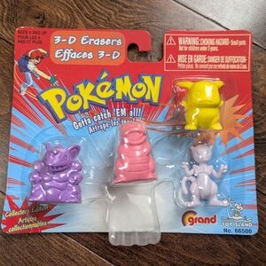 Pokemon 3-D Erasers